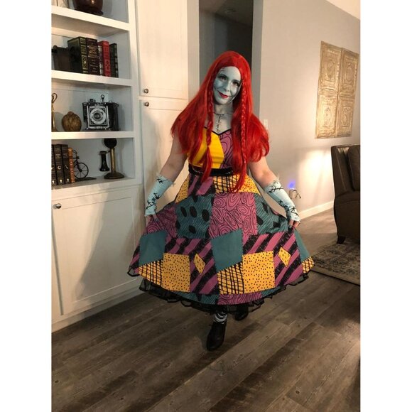 Women Red 60cm Long Straight Center Cosplay Wig for Halloween Costume Party - Picture 3 of 7